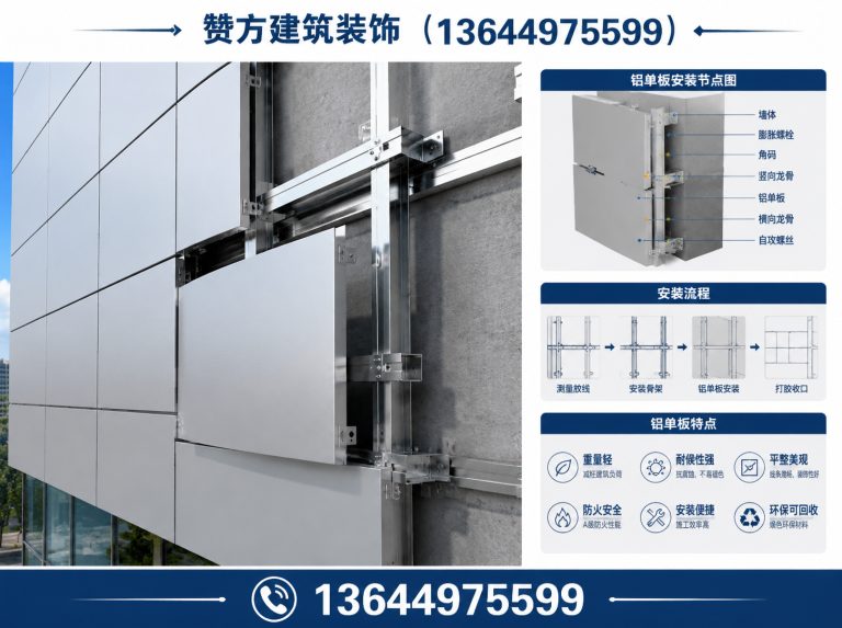 康平县金属幕墙施工展示图